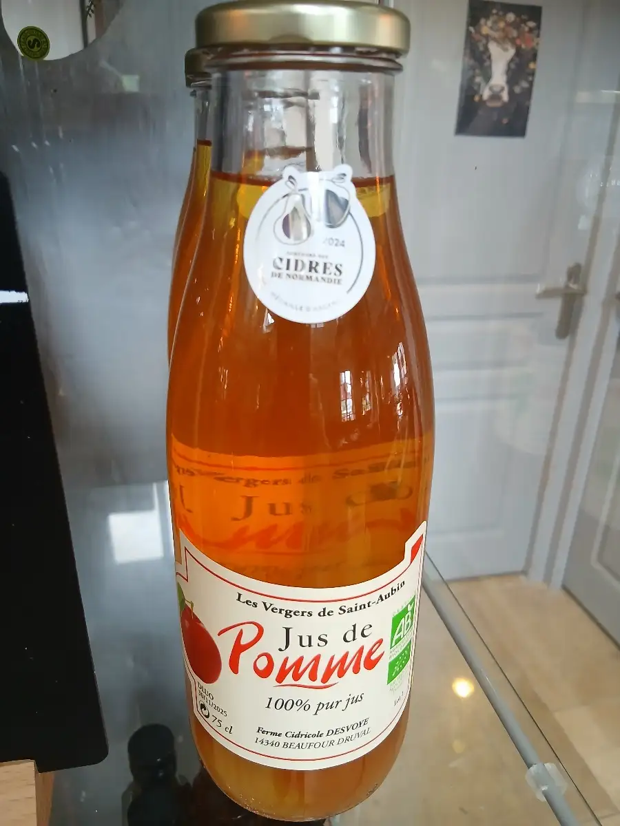 Jus de pomme de la cidrerie Desvoye